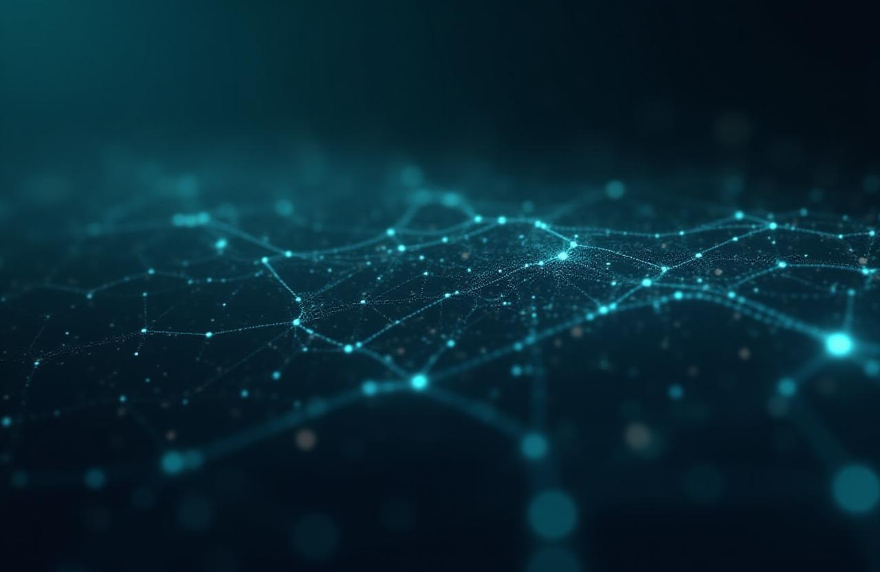 Abstract digital network and optimization metrics background